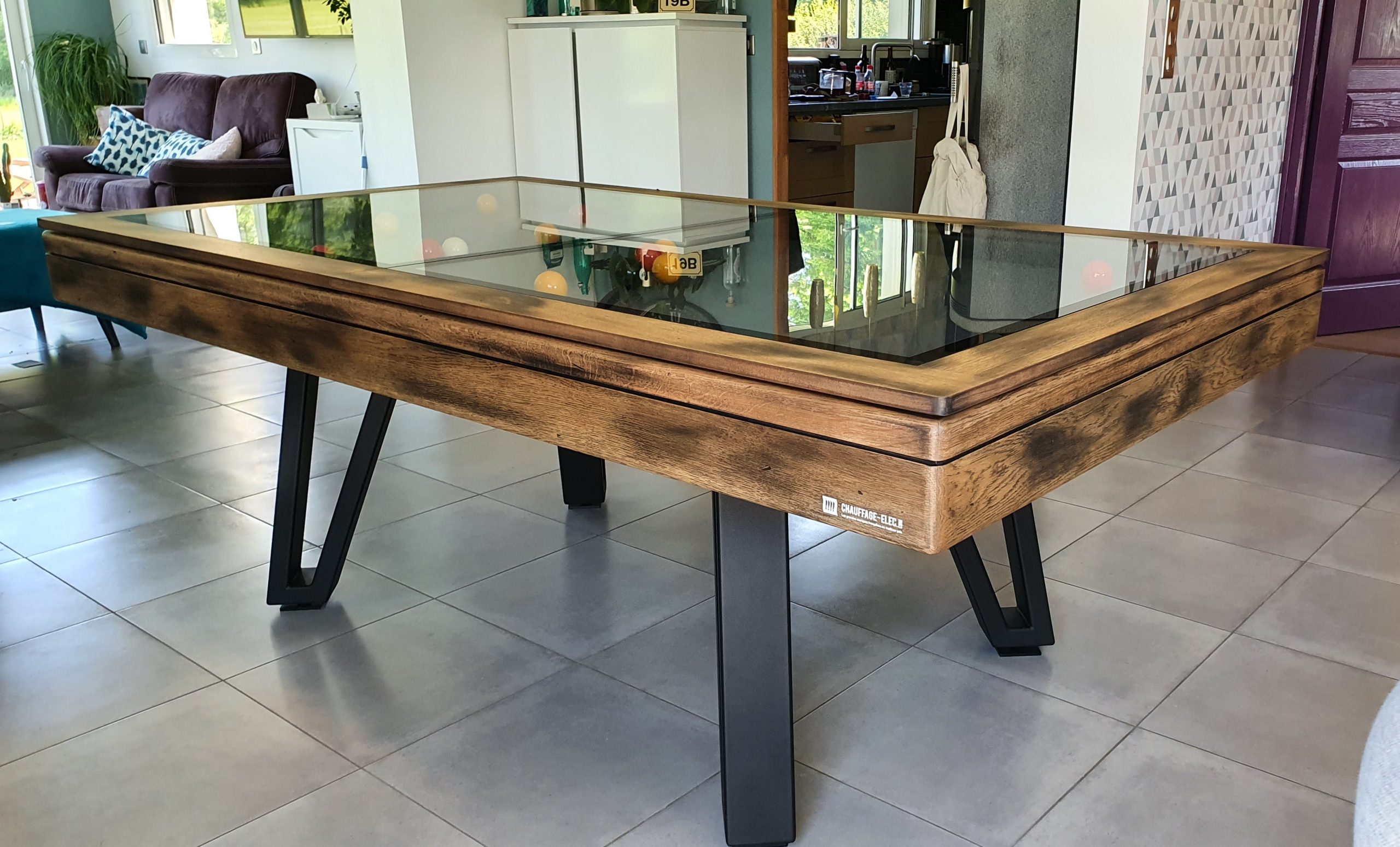 DESIGN Glass pool table By Billards Toulet