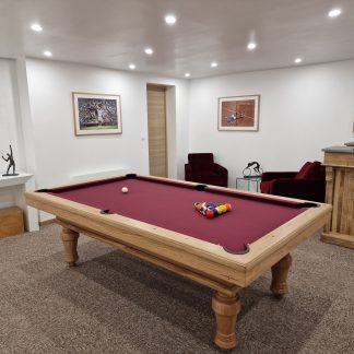 Pacha 2m40 chene naturel table billard américain