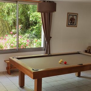 Billard contemporain en chêne massif nature