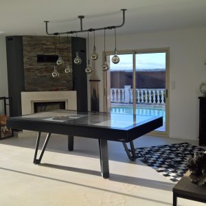 Billard design Osmoz avec plateau verre