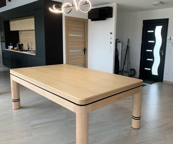 Billard Verso 2m20 hetre naturel et liserés noirs