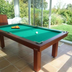 Billard orien teinte merisier drap vert